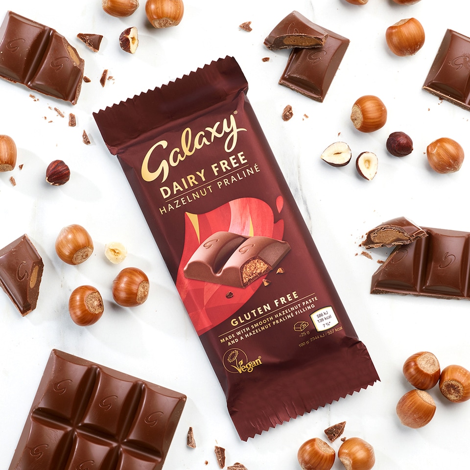 image 1 of Galaxy Dairy Free Hazelnut Praline 100g
