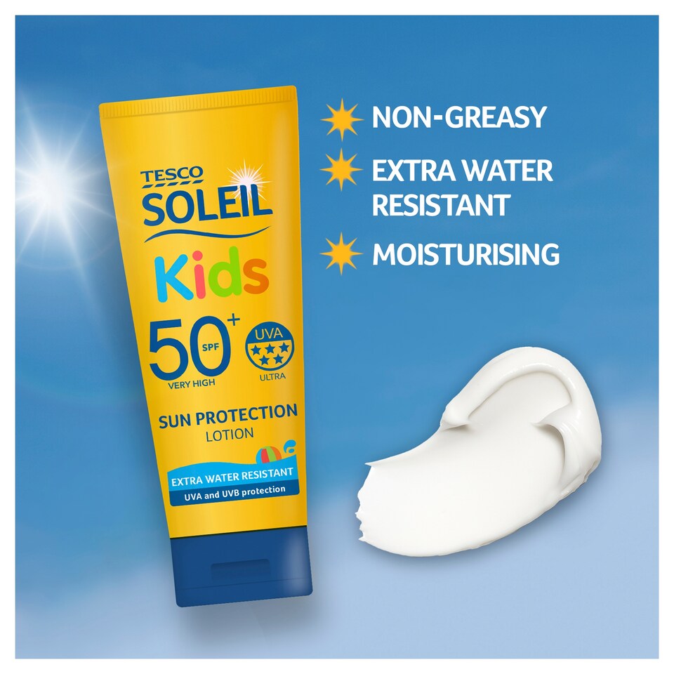 image 1 of Tesco Soleil Kids Sun Lotion Spf 50 200Ml