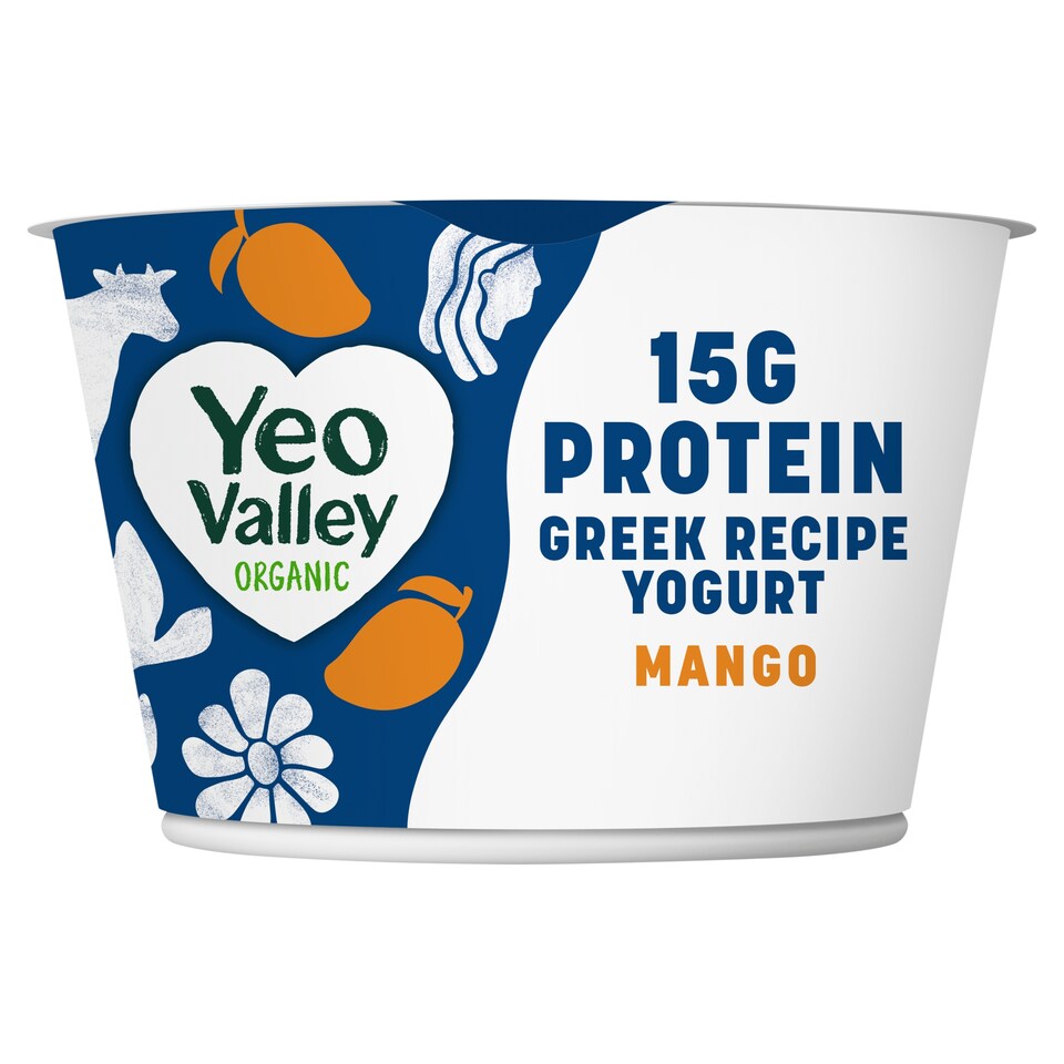 Yeo Valley Organic Greek Recipe Mango & Lime Protein Yogurt 200g