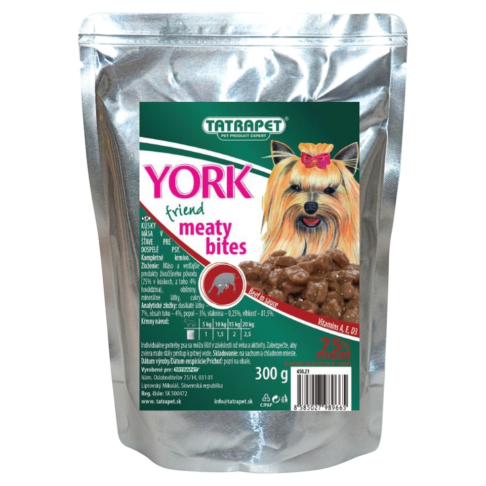 Tatrapet York Friend kúsky mäsa v šťave pre dospelé psy 300 g