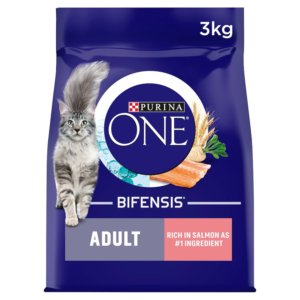 image 1 of Purina One Cat Adult Salmon & Whole Grain 3Kg