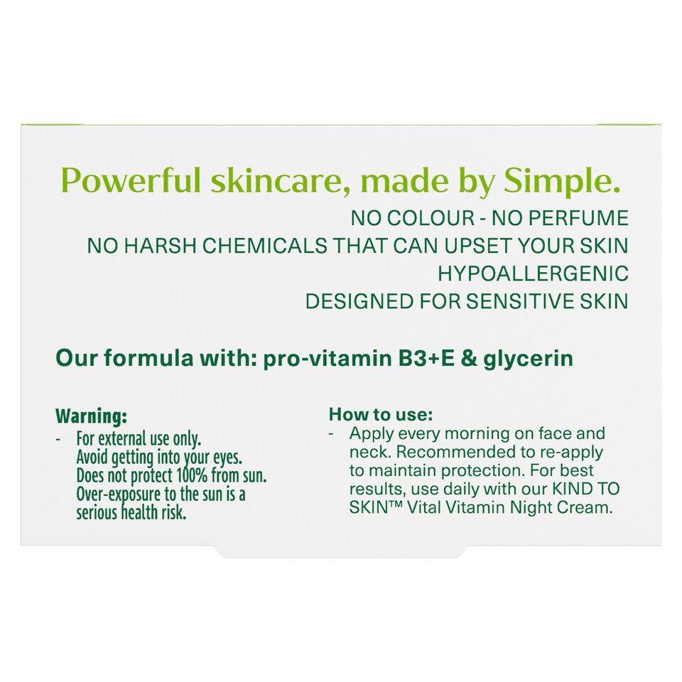 image 1 of Simple Kind To Skin Vital Vitamin Day Cream Spf 15 50Ml