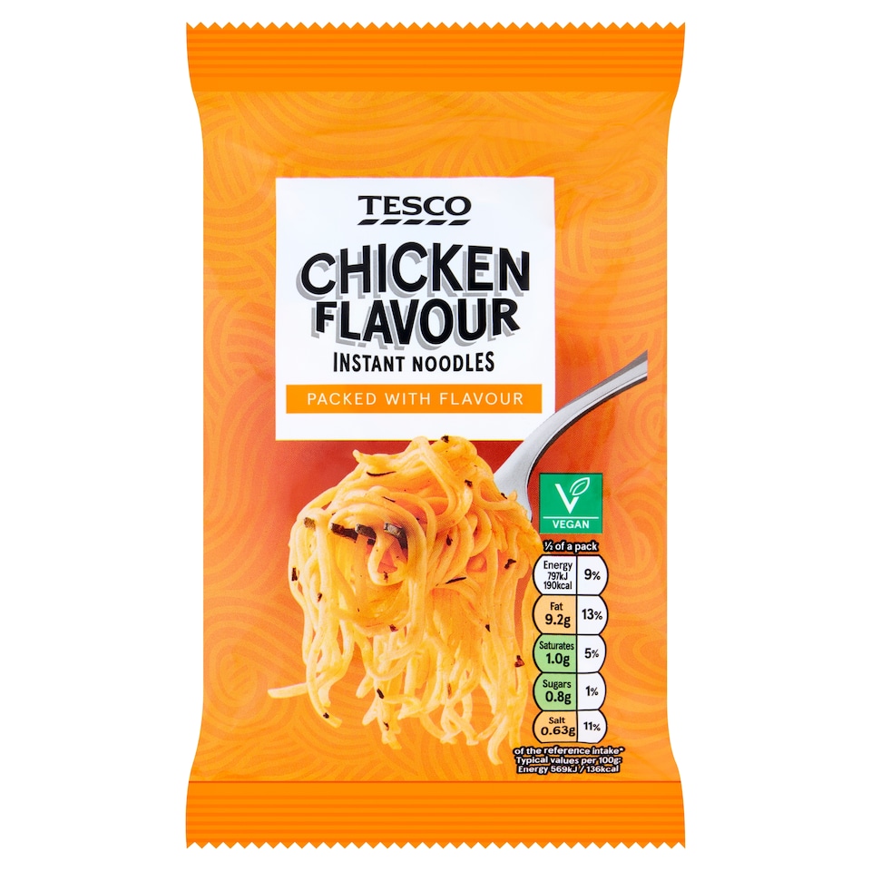 Tesco Chicken Flavour Instant Noodles 85g