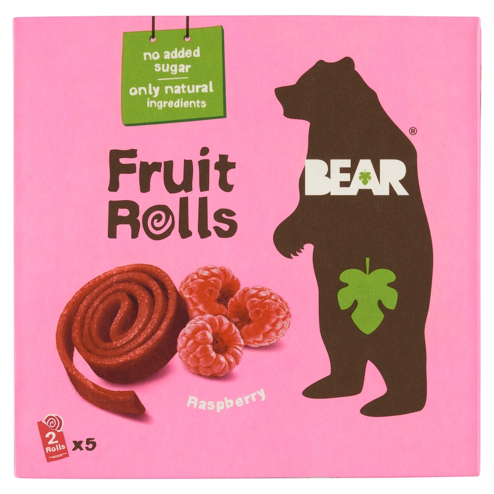 image 1 of Bear Fruit Rolls Raspberry 5 x 20g