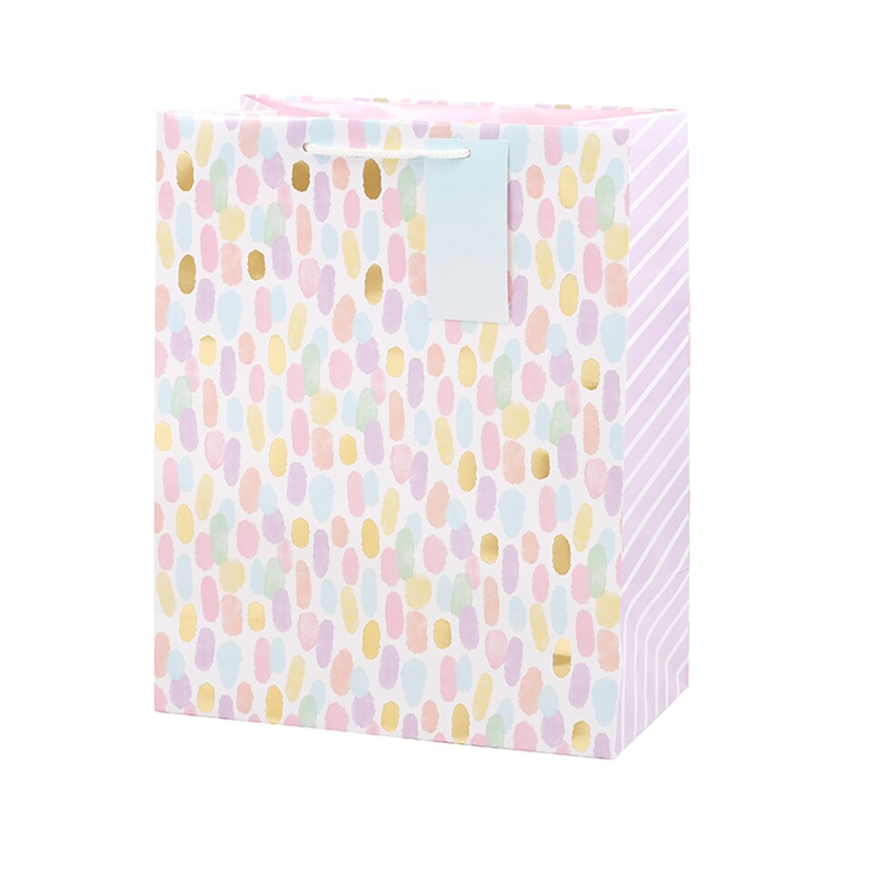TESCO PASTEL GOLD DASH LARGE BAG