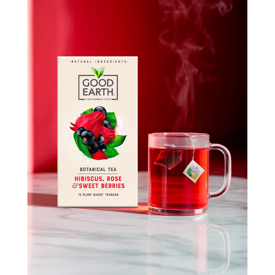 image 1 of Good Earth Botanical Tea Hibiscus, Rose & Sweet Berries 15 teabags
