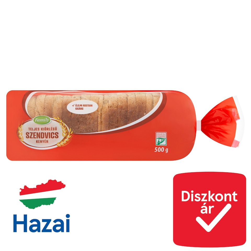 image 1 of Family Whole Grain Sandwich Bread 500 g