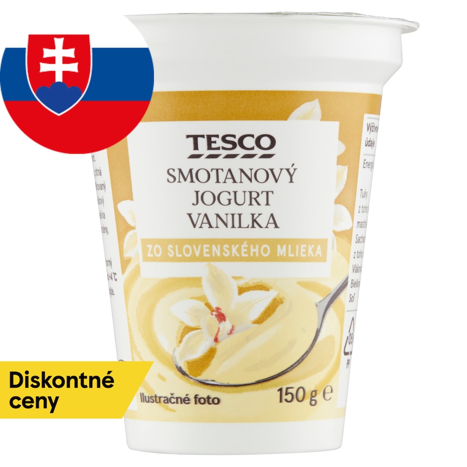 Tesco Smotanový jogurt vanilka 150 g