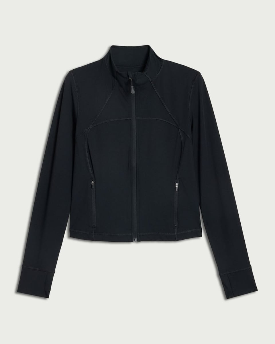 image 1 of F&F Active ULTRAMOVE Zip Front Jacket in Black