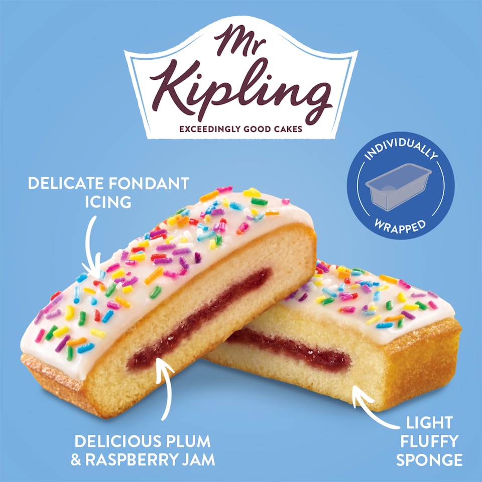 image 1 of Mr Kipling 8 Birthday Cake Slices
