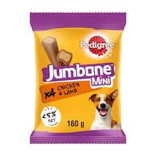 Pedigree Jumbone Mini Small Dog Treats Chicken & Lamb 160g