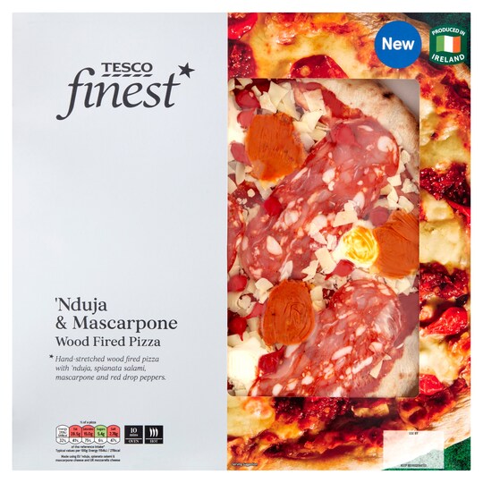Tesco Finest Nduja And Mascarpone Wdfired Pizza 505G Tesco Groceries