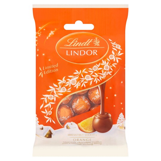 Lindt Lindor Mini Truffles Orange 100g Tesco Groceries