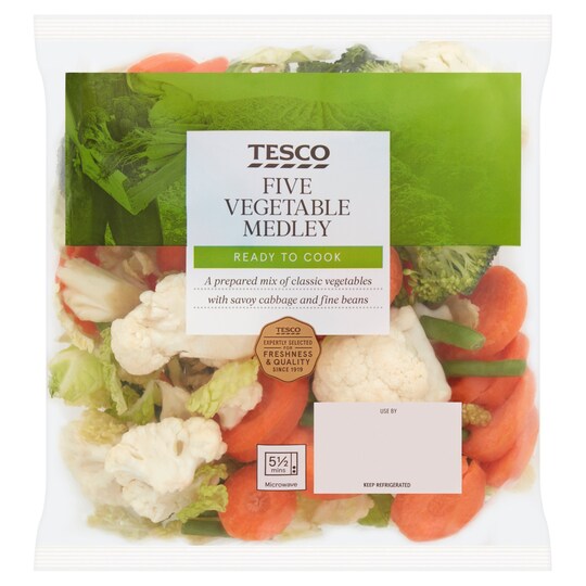 Tesco Five Vegetable Medley 460G Tesco Groceries