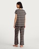 image 4 of F&F Cotton Rich Stripe Print Pyjamas in Grey Marl