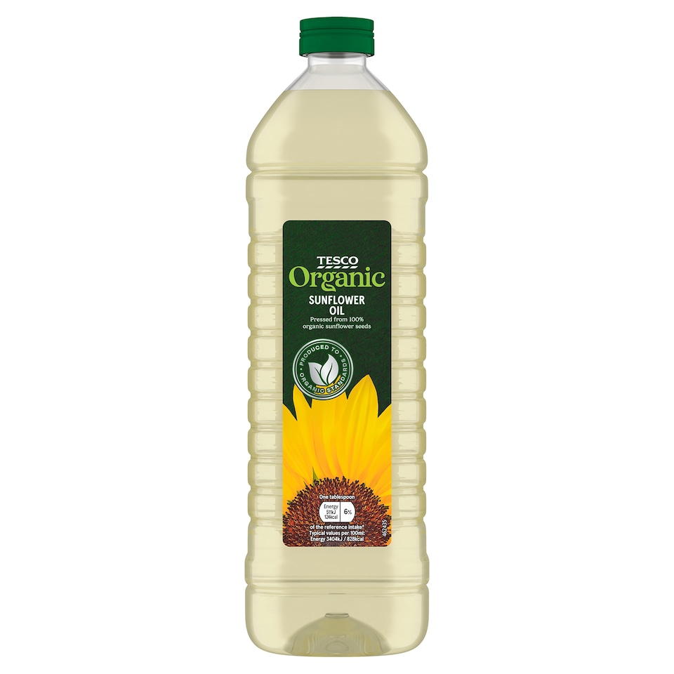 Tesco Organic Sunflower Oil 1L