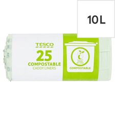 Tesco Compostable Caddy Liner 25'S