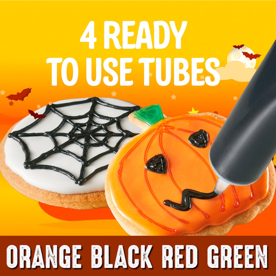 image 1 of Dr. Oetker Halloween Decorating Icing 4 x19g