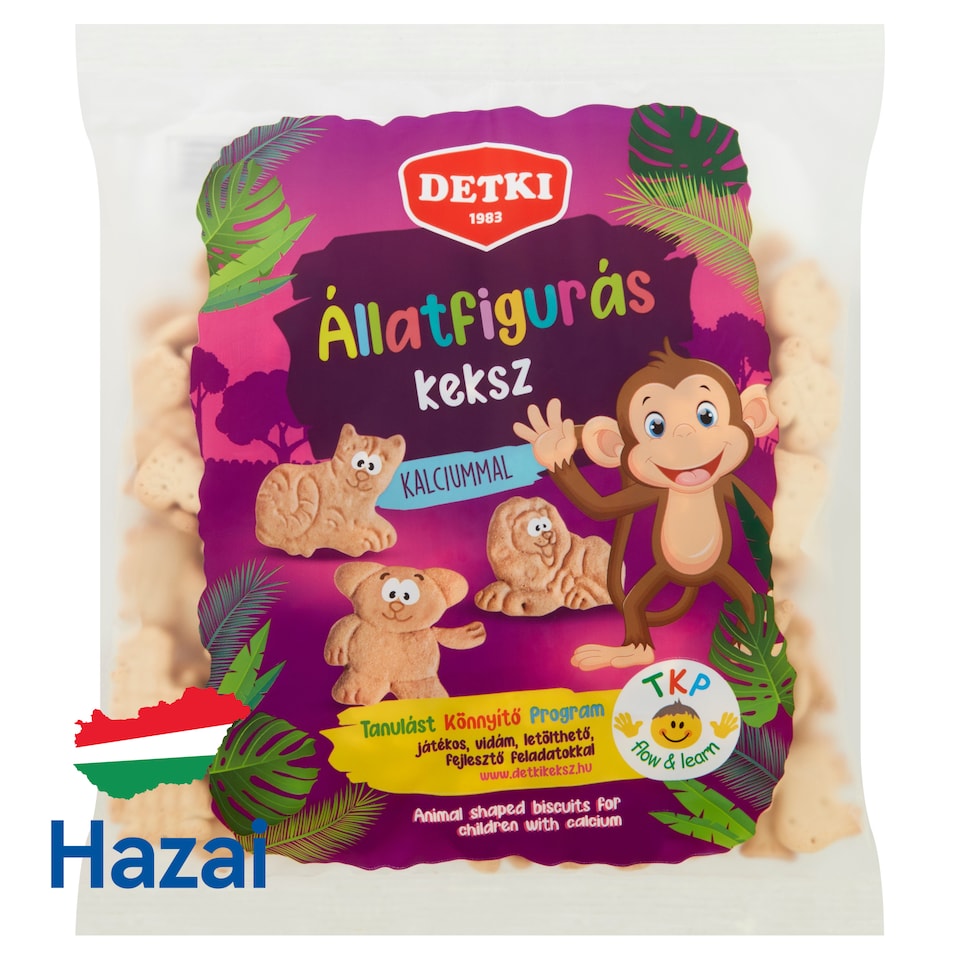 Detki állatfigurás háztartási keksz gyerekeknek kalciummal 160 g 1. kép
