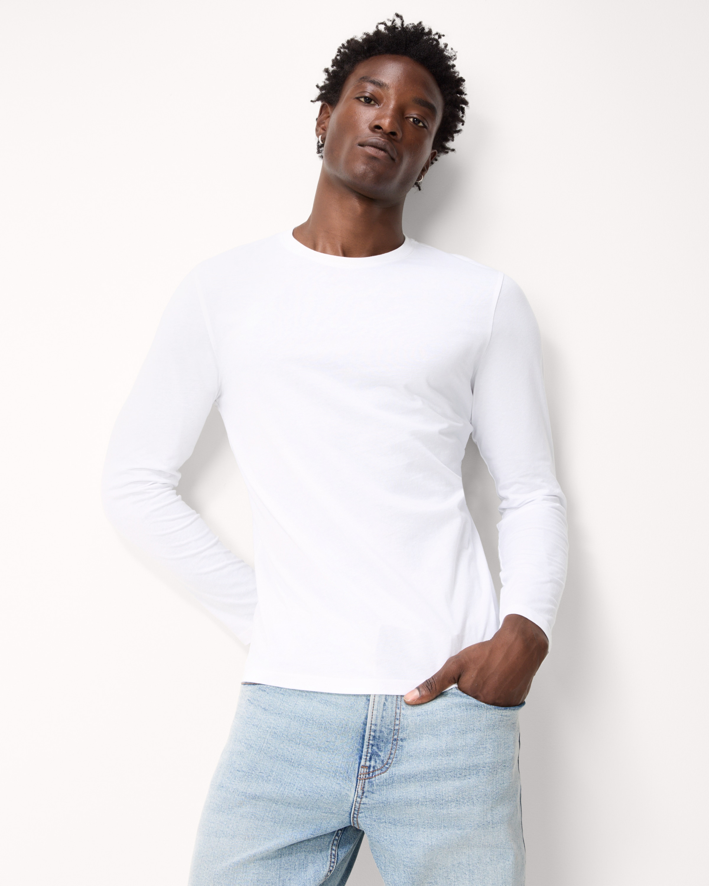 F&F Pure Cotton Long Sleeved Top in White