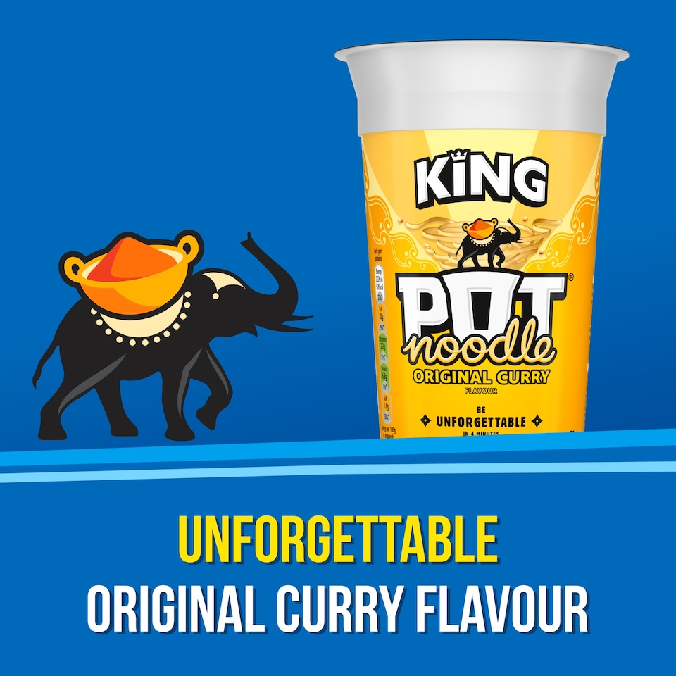 image 1 of Pot Noodle Original Curry Instant Noodles King Pot 114g