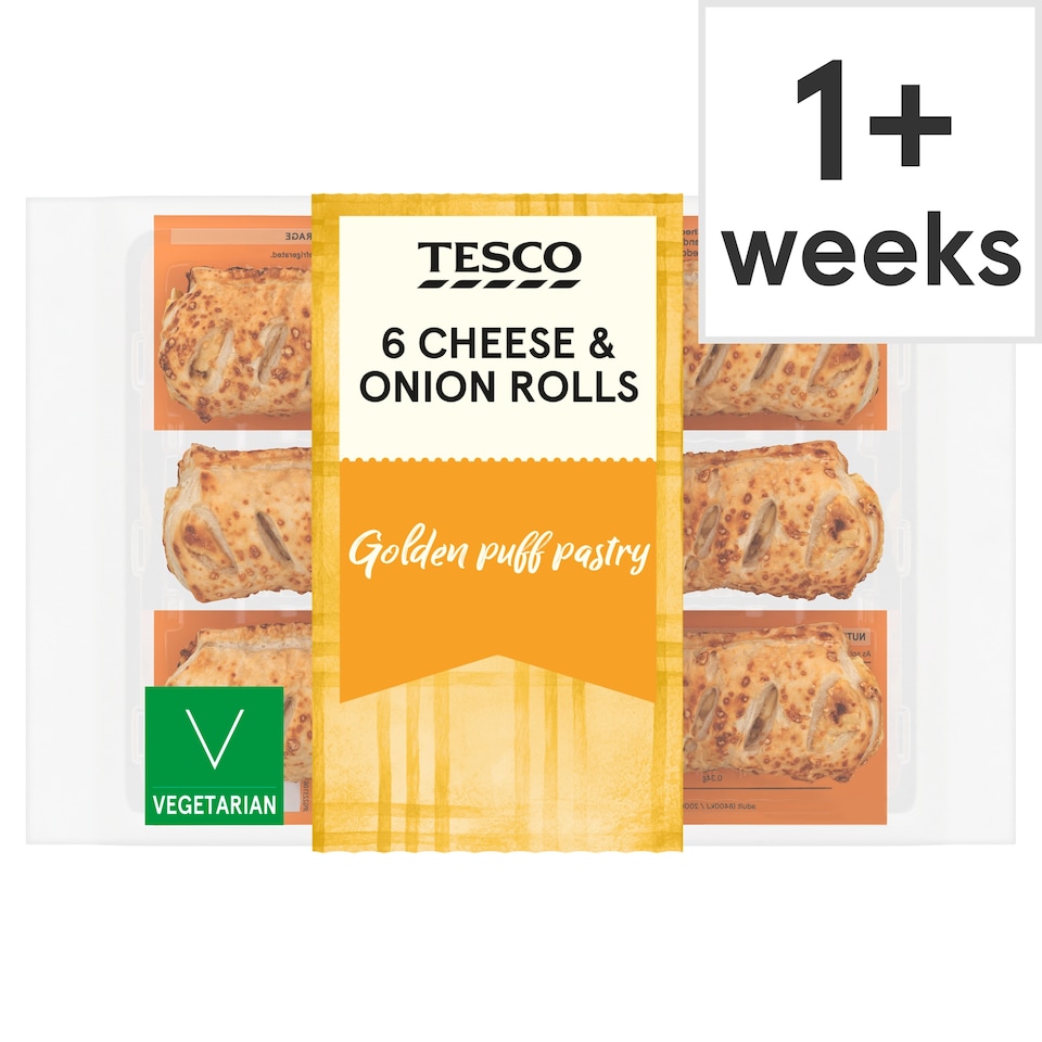 Tesco 6 Cheese & Onion Rolls 360g