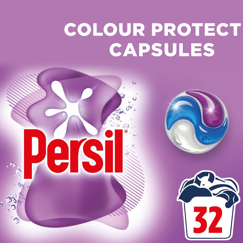 image 1 of Persil Colour 3 In 1 Laundry Washing Capsules 32 Washes 675.2G