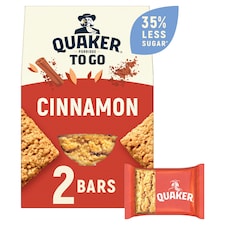Quaker Breakfast Bars Cinnamon Porridge To Go 2x55g