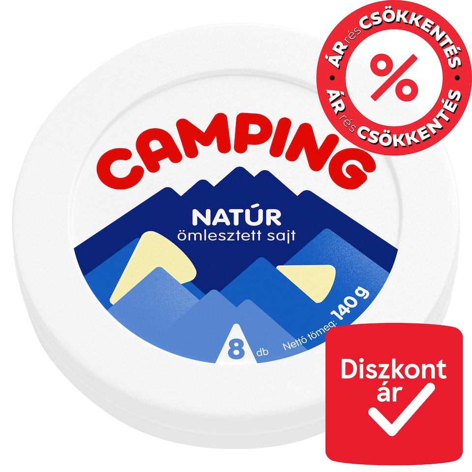 Camping natúr ömlesztett sajt 8 db 140 g