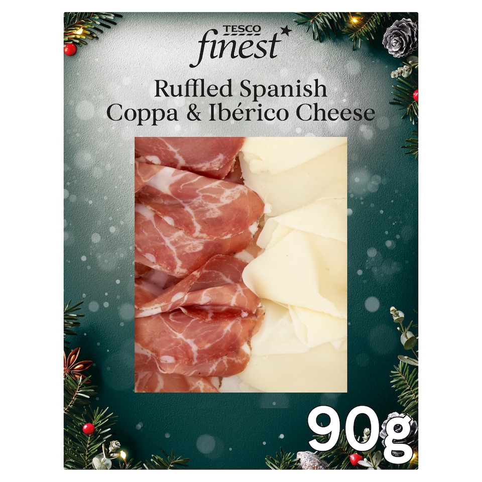 Tesco Finest Ruffled Spanish Coppa & Iberico Cheese 90g