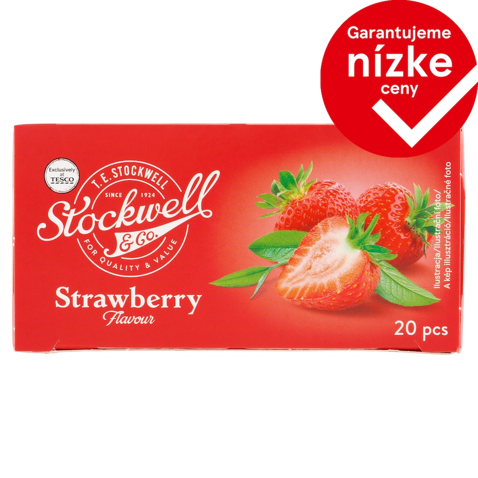 Stockwell & Co. Ovocný čaj s jahodovou príchuťou 20 x 2 g (40 g)