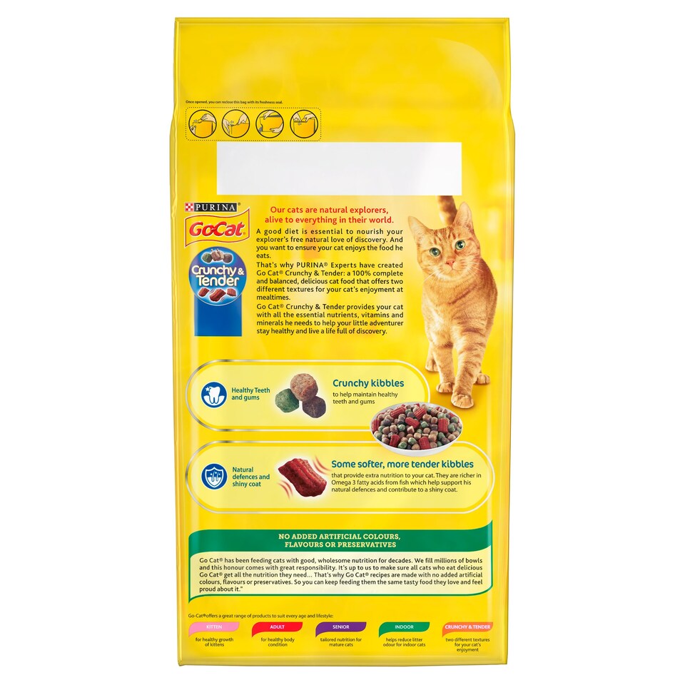 image 1 of Go Cat Crunchy & Tender Salmon & Tuna 1.5kg