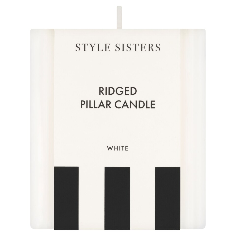 image 1 of Style Sisters Ridged Pillar Candle Small 400G Assorted