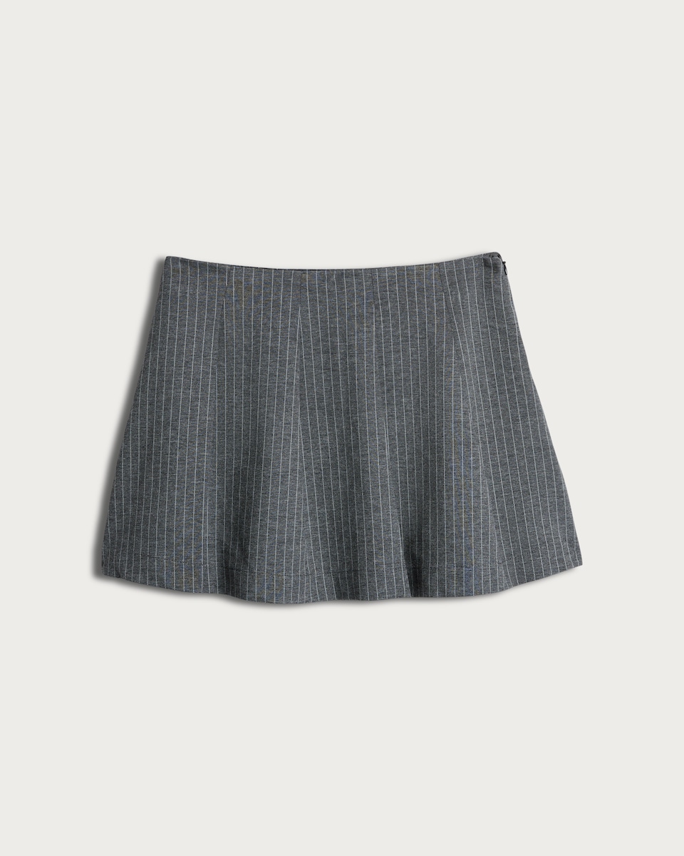 OH ME OH MY Pinstripe Pleated Skirt in Grey