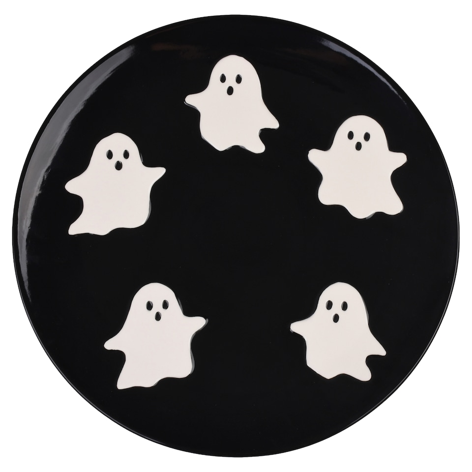 image 1 of F&F Home Halloween Ghost / Bat Serving Platter Assortment