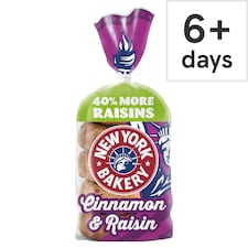 New York Bakery Co Cinnamon & Raisin Bagels 5 Pack