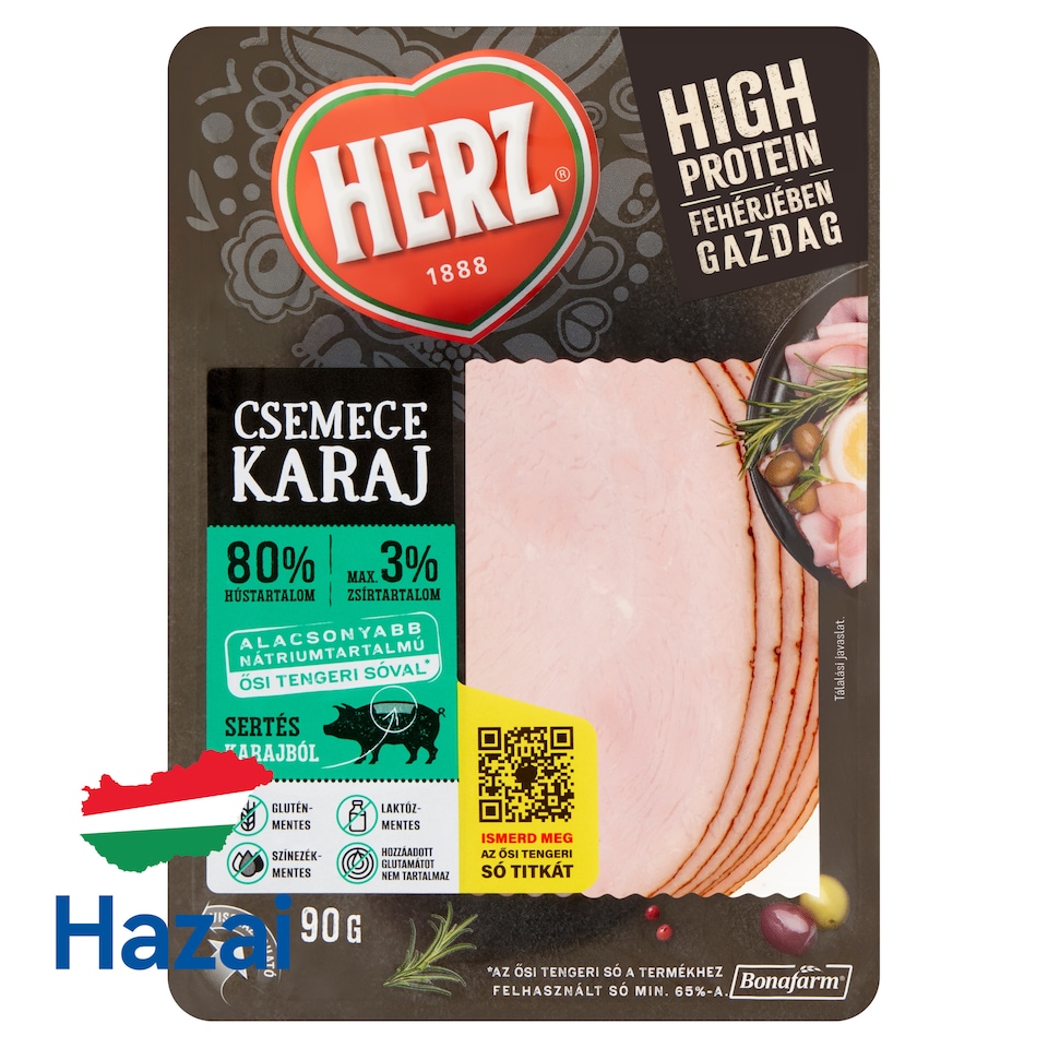 HERZ szeletelt csemege karaj 90 g  1. kép