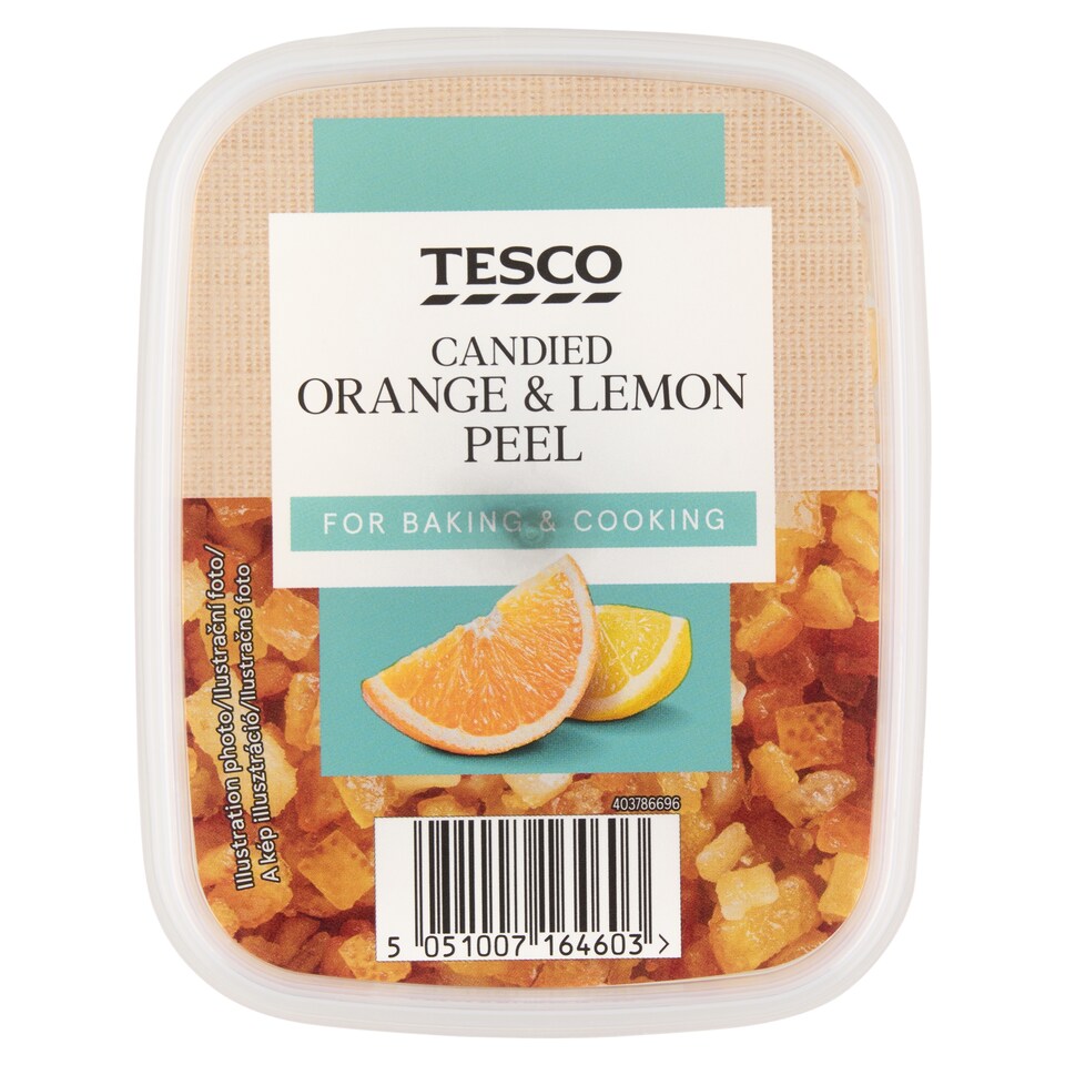 Tesco Směs kandované pomerančové a citronové kůry 100g
