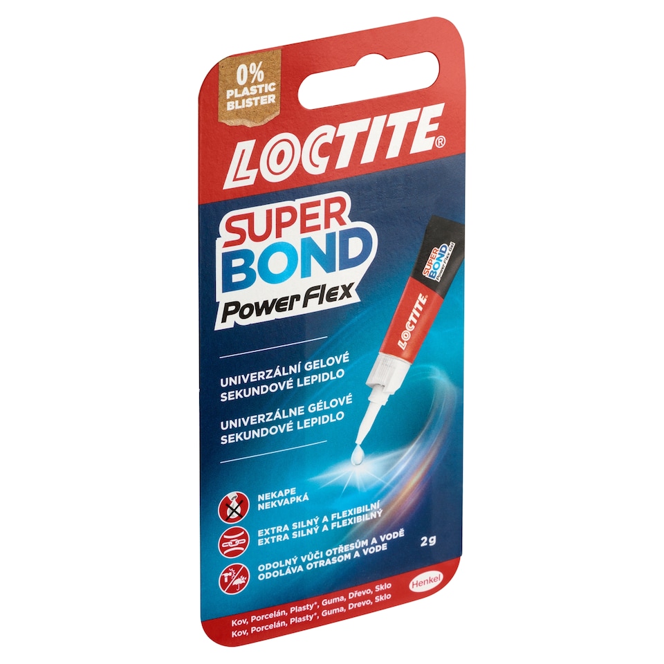 Obrázek 1 pro produkt Loctite Super Bond Power Flex univerzální gelové sekundové lepidlo 2g