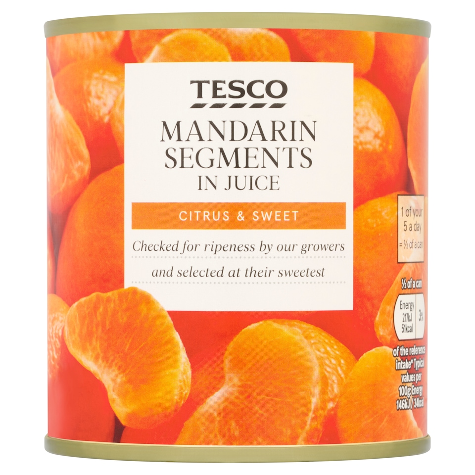 Tesco Mandarin Segments In Juice 298G