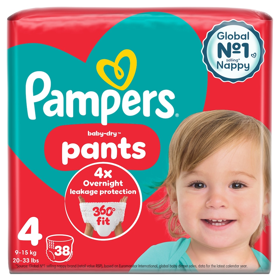 image 1 of Pampers Baby-Dry Nappy Pants Size 4 38 Pack