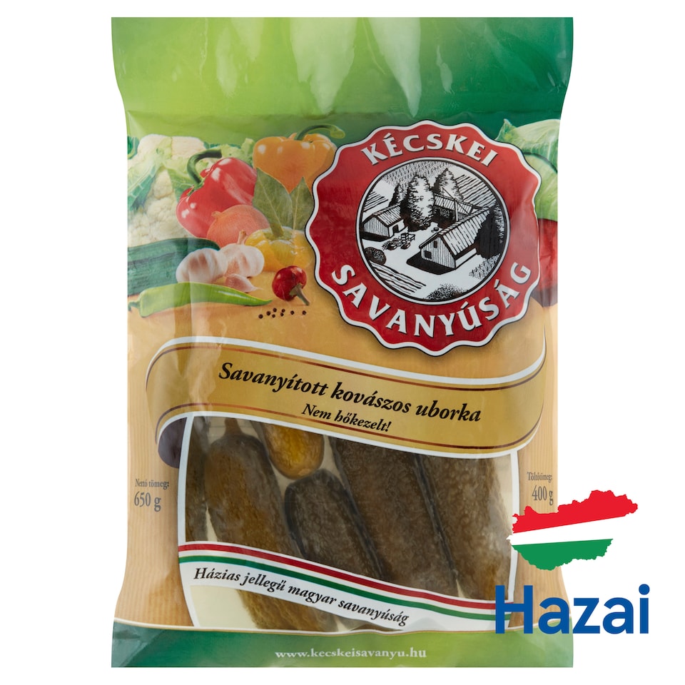 Kécskei Savanyúság Pickled Gherkins 650 g