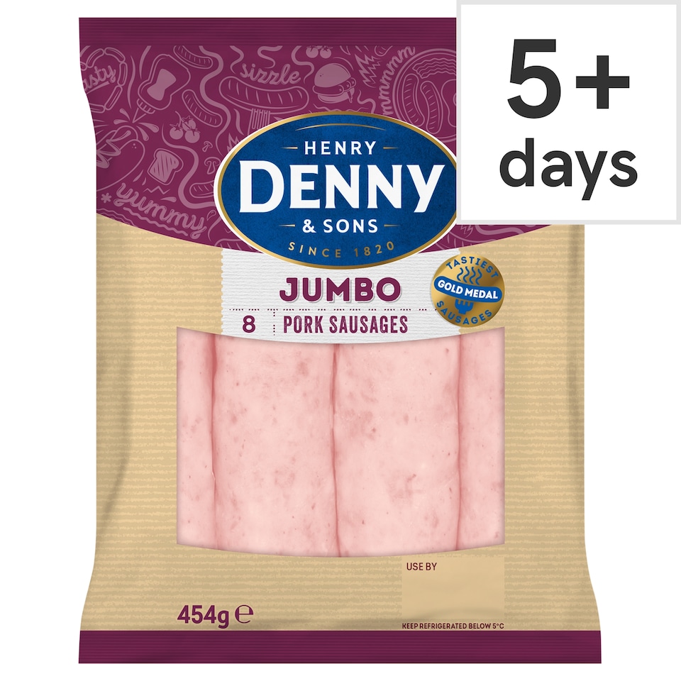 Denny Jumbo 8'S Sausages 454G