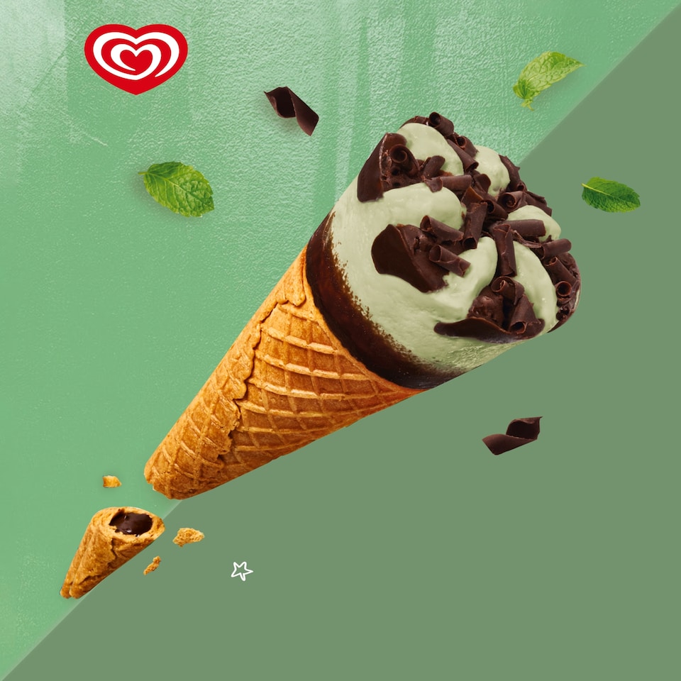 image 1 of Cornetto Mint Ice Cream Cones 6x90ml