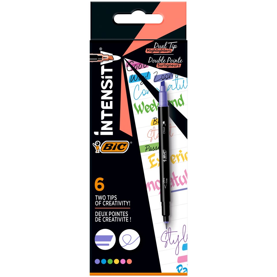 image 1 of Bic Intensity Dual Tip Highlights X6
