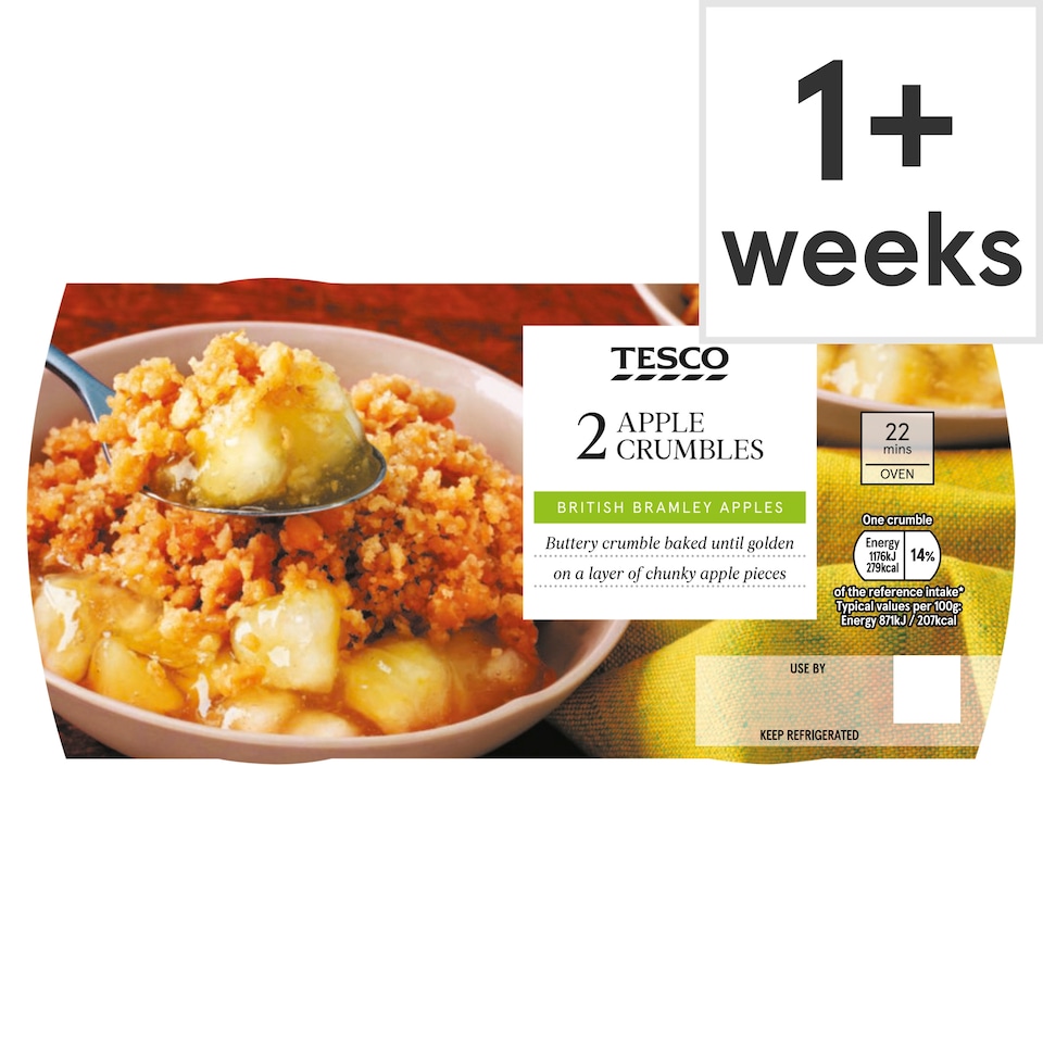 Tesco Apple Crumble Dessert 2 Pack 270g