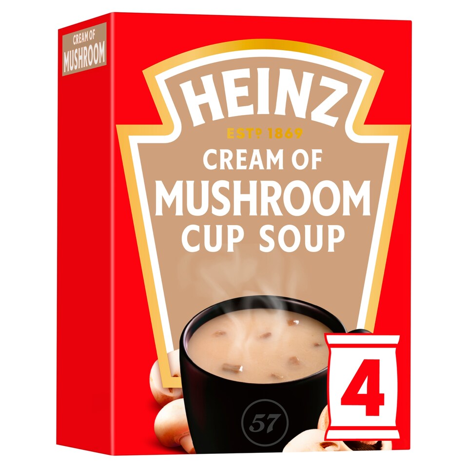 image 1 of Heinz Cream Of Mushroom Cup Soup 4 Pack 70G