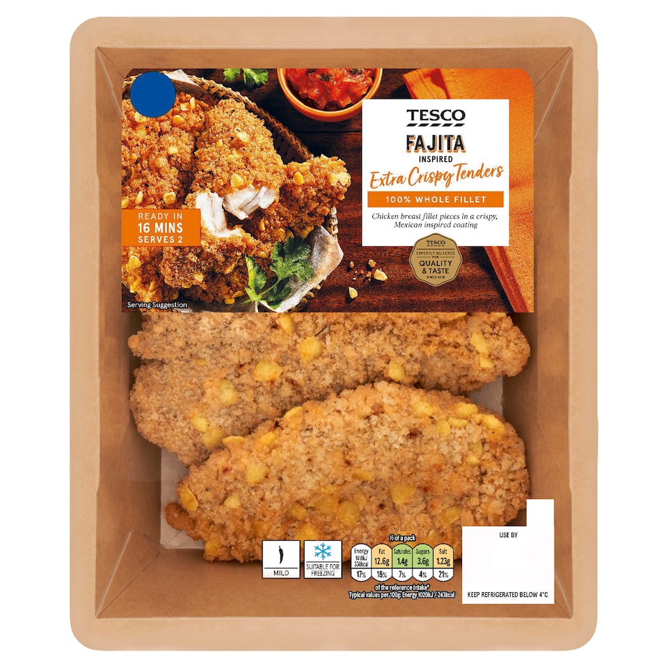 Tesco Fajita Inspired Extra Crispy Tenders 305g