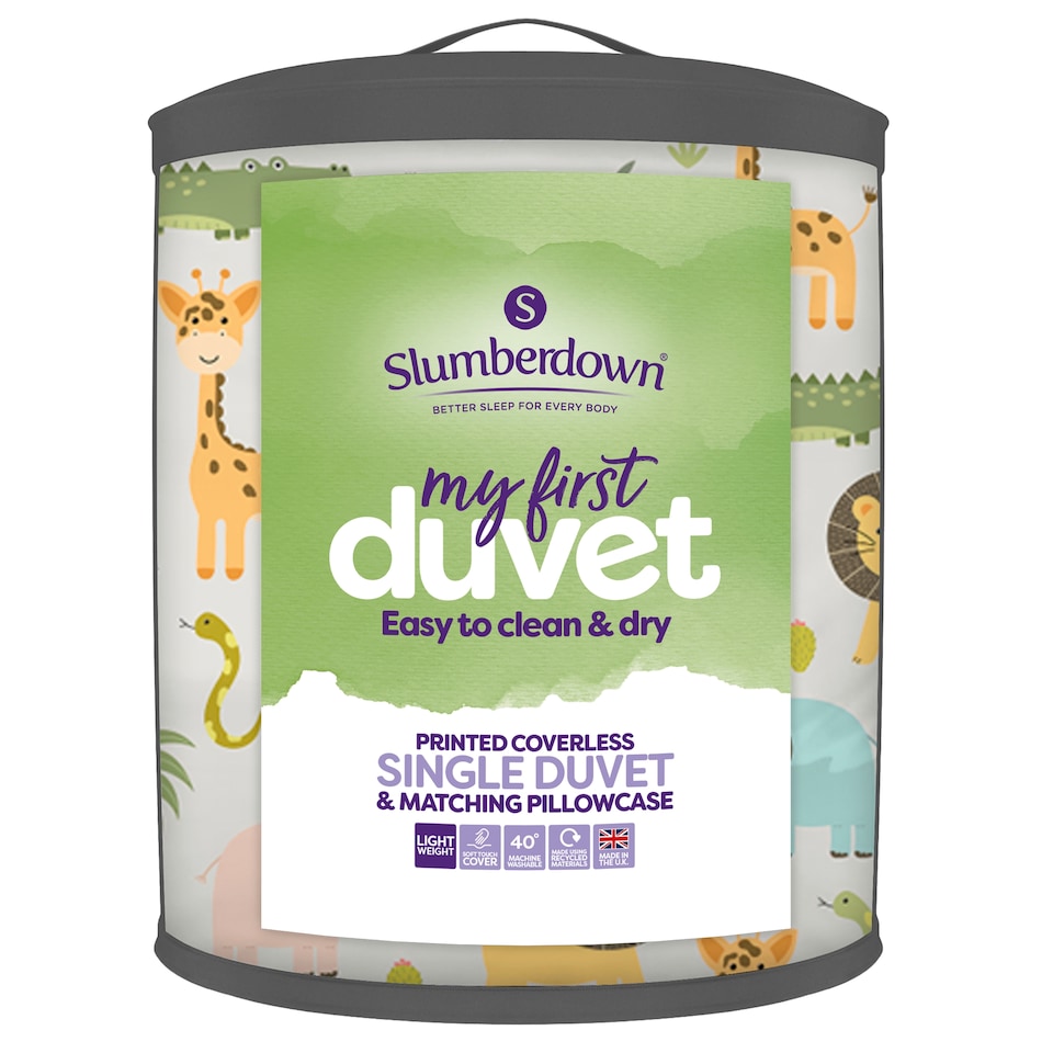 Slumberdown Coverless Jungle Duvet Set Single
