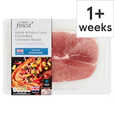 Tesco Finest British Wiltshire Cured Unsmoked Gammon Steaks 2 Pack 460g